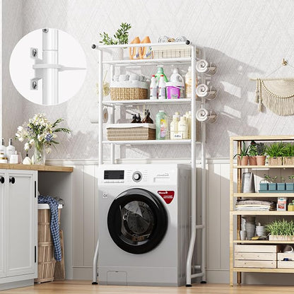 Simple Trending 3 Tier Over The Toilet Storage Rack, Metal Bathroom Shelf - Image 6