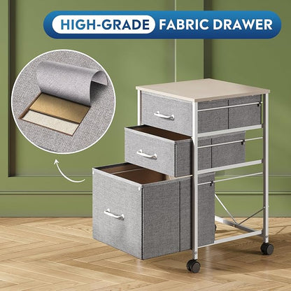 DEVAISE Mobile File Cabinet, Rolling Printer Stand - Image 4
