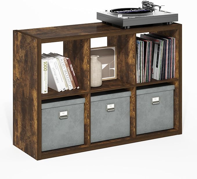 6-Cube Cubicle Bookshelf, Cube Bookcase - Image 5