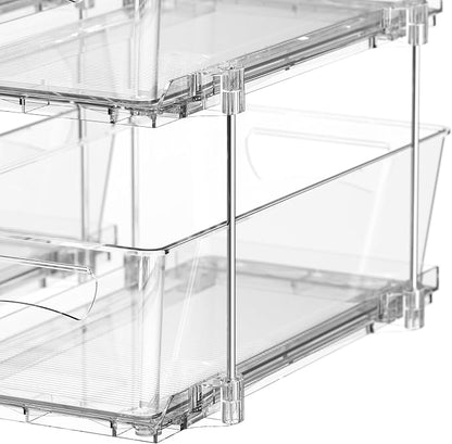 Simple Houseware 2Pcs 2-Tier Slim Drawer Cabinet Pull-Out Organizer - Image 10