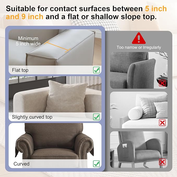 KindGa Couch Cup Holder Tray, Silicone Couch Arm Cup Holder, Couch Arm Organizer - Image 5