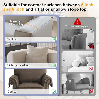 KindGa Couch Cup Holder Tray, Silicone Couch Arm Cup Holder, Couch Arm Organizer - Image 5