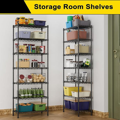 GIOTORENT 7-Wire Garage Shelving Storage Shelves, Kitchen Storage Adjustable - Image 4