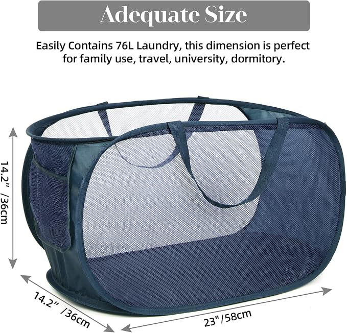 4 Pack Collapsible Laundry Baskets, Foldable Laundry Basket - Image 4