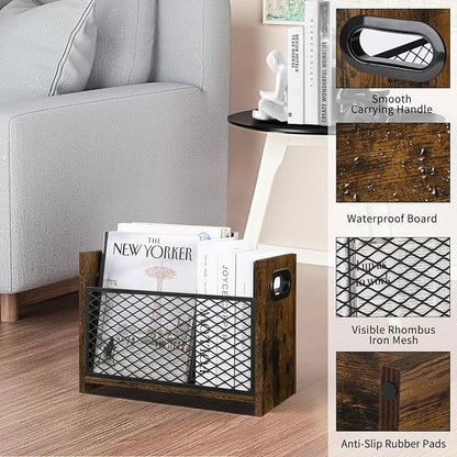 YINMIT Magazine Holder, Magazine Rack Floor, Magazine Storage Basket, File - Image 3