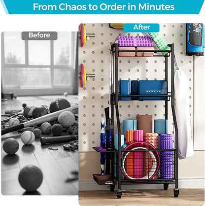 Sports Equipment & Toy Storage Rack - Image 7