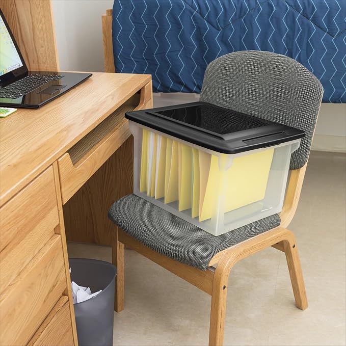Plastic File Box Clear Storage Bins - Image 5