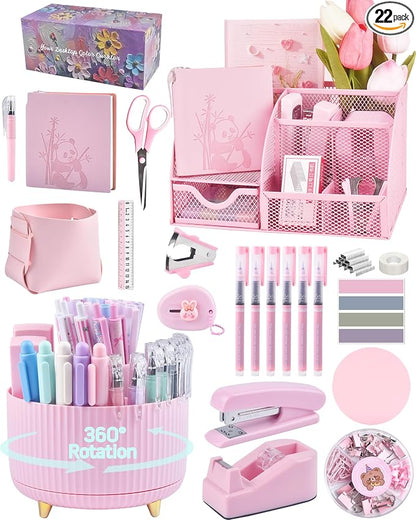 Pink Desk Accessories and Organizers by Vamrak