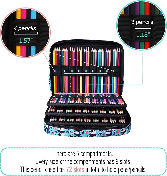 JAKAGO 220 Slots Colored Pencil Case Large Capacity Pen Holder - Image 3