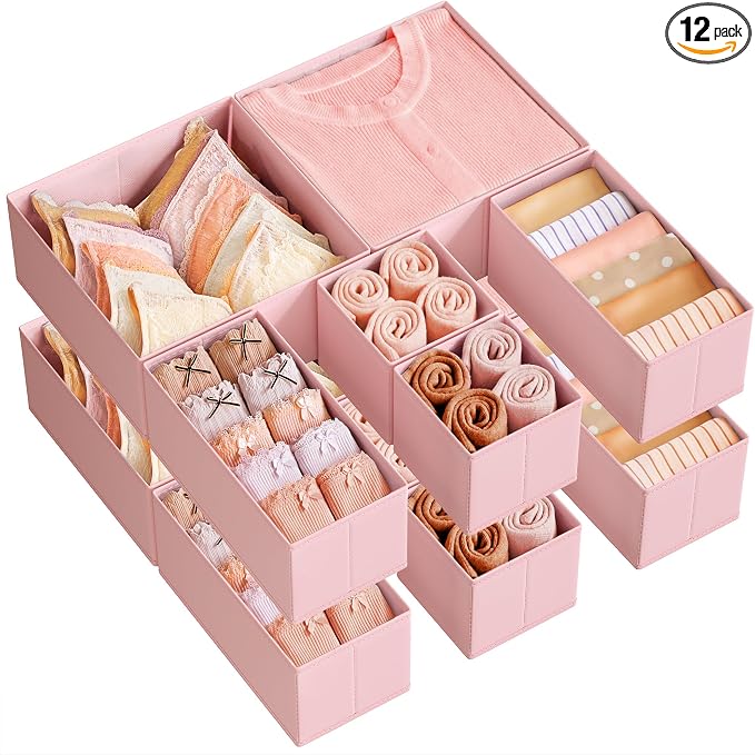 SONGMICS Drawer Organizers, Dresser Divider Organizers, Foldable Fabric Storage by SONGMICSbySONGMICSHOME