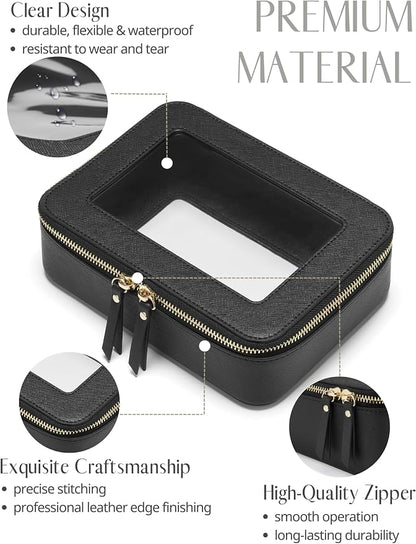 Popvibe Clear Makeup Bag Travel Cosmetic Case Transparent Toiletry Bag - Image 2