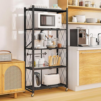 5-Tier Folding Metal Storage Rack - Image 5