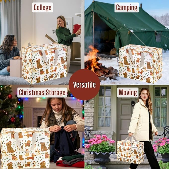 VENO 4 Pack Heavy Duty Moving Bags, Storage Bags, Packing Supplies, Top Zipper - Image 7