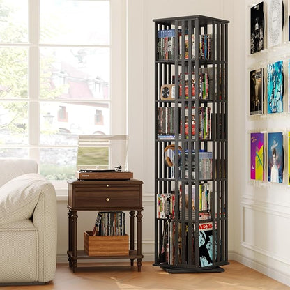 XIMN 360° Rotating Bamboo CD/DVD Shelf - Image 4