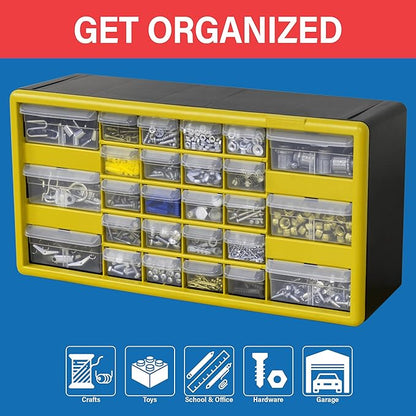 Akro-Mils 26-Drawer Plastic Storage Cabinet, Building Bricks Storage, Teacher - Image 4