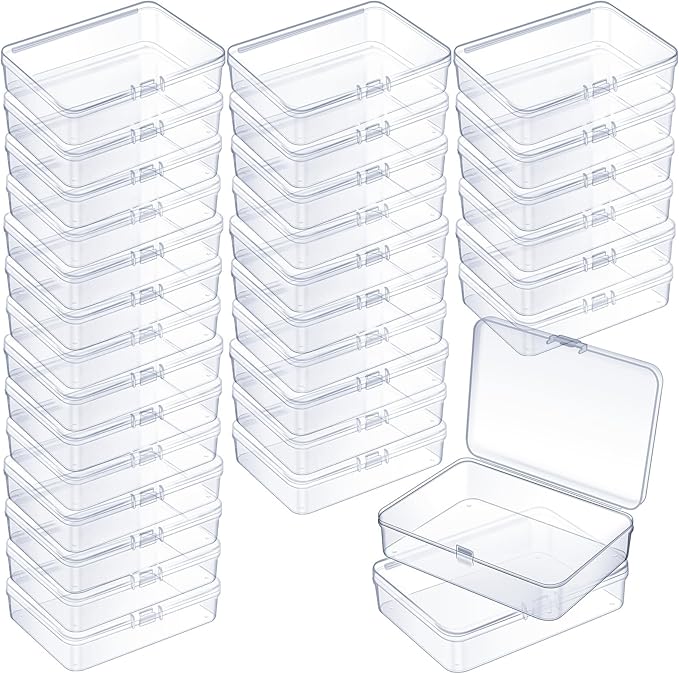 Jetec 30 Pieces Mini Plastic Clear Beads Storage Containers Box by Jetec