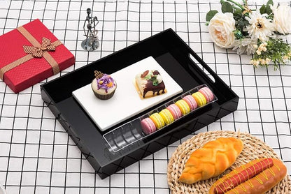 Glossy Black Sturdy Acrylic Serving Tray - Image 4