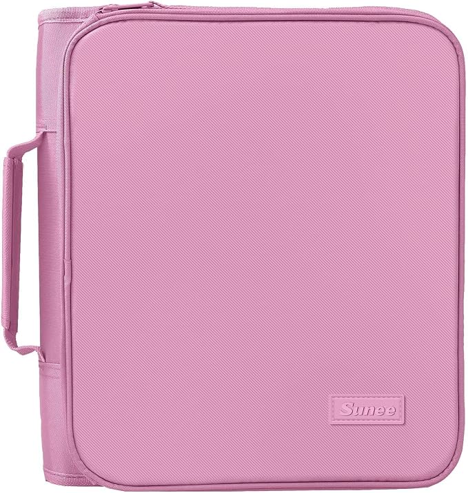 SUNEE Zippered Binder Bag with Handle, 2-Inch 3-Ring O-Ring, 500-Sheet Capacity by SUNEE