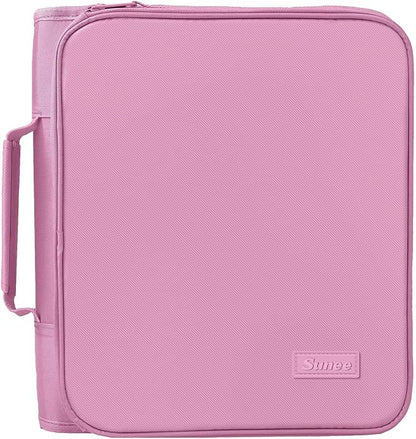 SUNEE Zippered Binder Bag with Handle, 2-Inch 3-Ring O-Ring, 500-Sheet Capacity by SUNEE