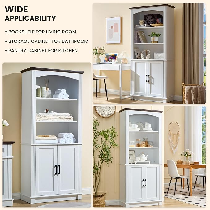 White 5 Tier Book Shelf and Bookshelf - Image 4