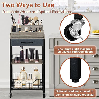 Makeup Organizer Cart Large, 2-in-1 Beauty Organizer - Image 5