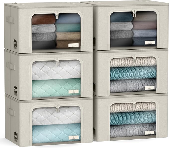 Sorbus Storage Bins with Metal Frame by Sorbus