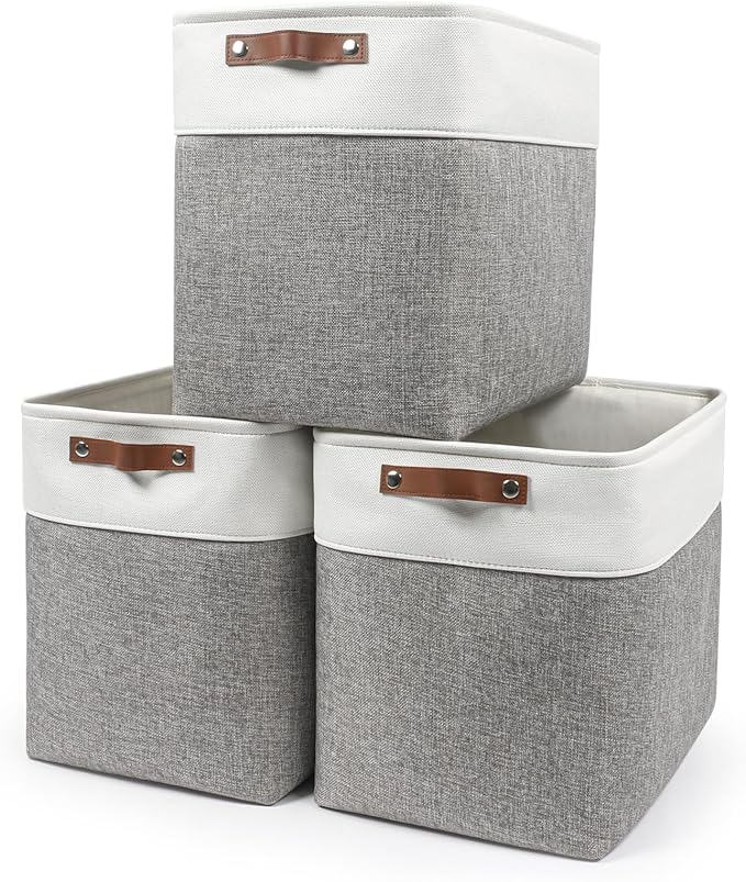 Large Fabric Storage Baskets | 50L Storage Bins, Decorative Linen Closet Baskets by Bagnizer