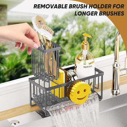 Sponge Holder for Kitchen Sink, Smiley Face Sink Caddy - Image 5
