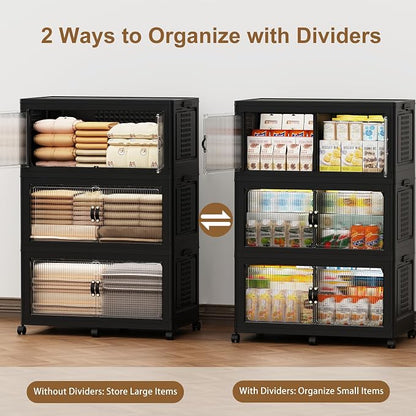 SAILUN 145Gal/579Qt Stackable Storage Bins Folding Collapsible Storage Bins - Image 5