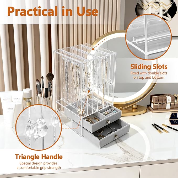 DOZZZ Acrylic Jewelry Organizer Box - Image 6