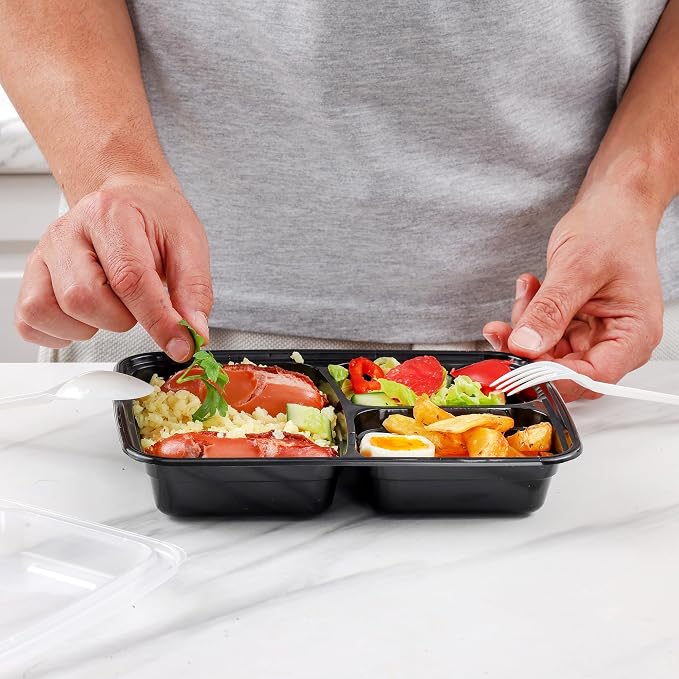 GUSTO 24 oz - 3 Compartment Meal Prep Containers - Image 5