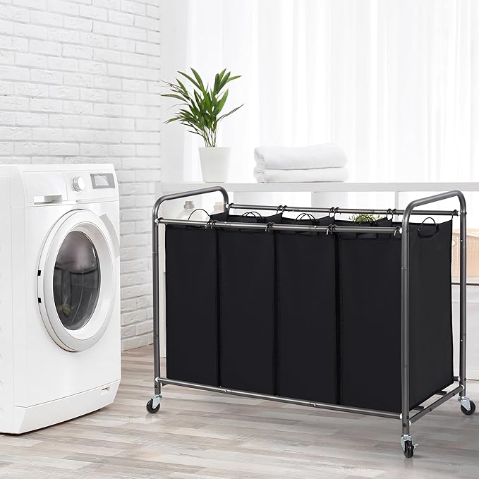 STORAGE MANIAC Laundry Sorter 4 Section, 47.8 Gal Laundry Hamper - Image 6