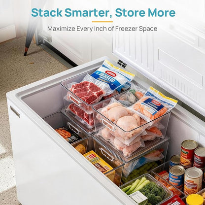 Vtopmart 4 Pack Extra Large Clear Stackable Storage Bins - Image 4