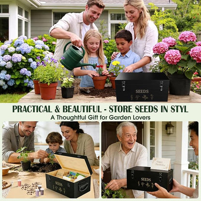 Bamboo Seed Storage Organizer, Large Garden Seed Organizer - Image 9