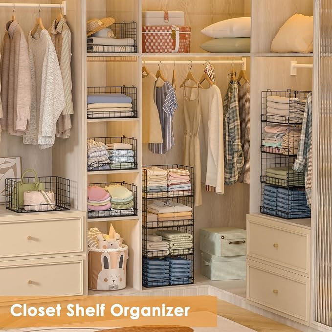 Yociyoga 8-Tier Stackable Closet Organizers and Storage Shelves, Foldable - Image 6