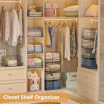 Yociyoga 8-Tier Stackable Closet Organizers and Storage Shelves, Foldable - Image 6