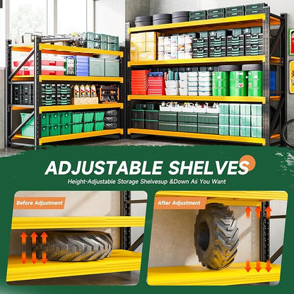 Letaya 4000LBS Heavy Duty Storage Shelves, 4 Tier Large Tall Industrial Shelving - Image 4
