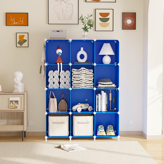 AWTATOS Cube Storage Organizer, 12 Cube Closet Organizers and Storage Shelves - Image 2