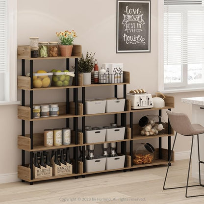 Furinno TURN-N-TUBE 3-Tier Display Shelf, Storage Shelves, Book Shelf, Open - Image 2
