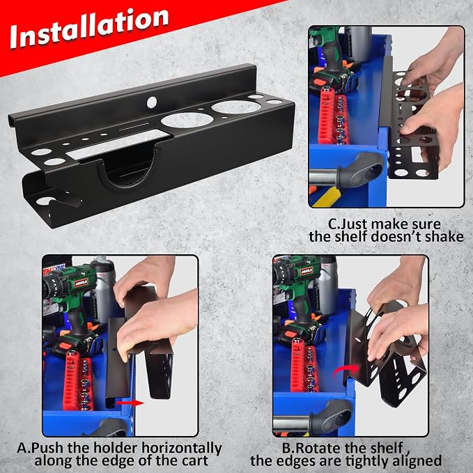 MUTUACTOR Power Tool Organizer, Heavy Duty Drill Driver Angle Grinder Holder - Image 4