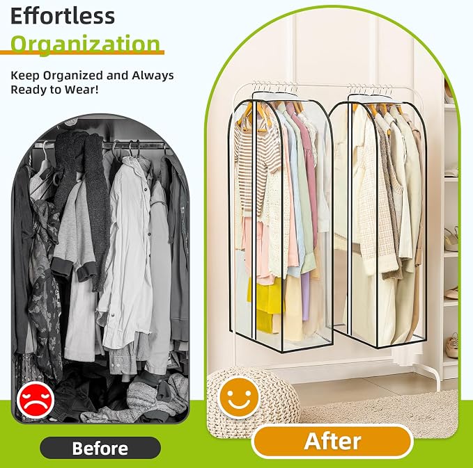 LANDNEOO 6 Pack Clear Garment Bags - Image 5
