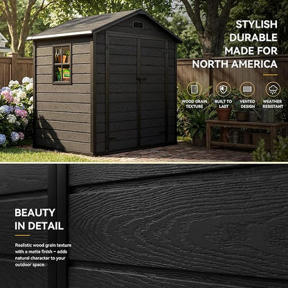 DWVO 6X5FT Resin Storage Shed - Image 5