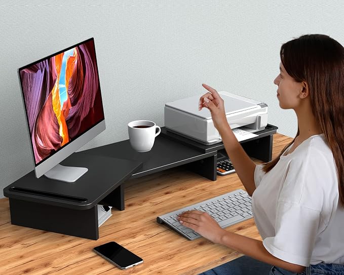 Zimilar Dual Monitor Stand Riser, Monitor Stand - Image 5
