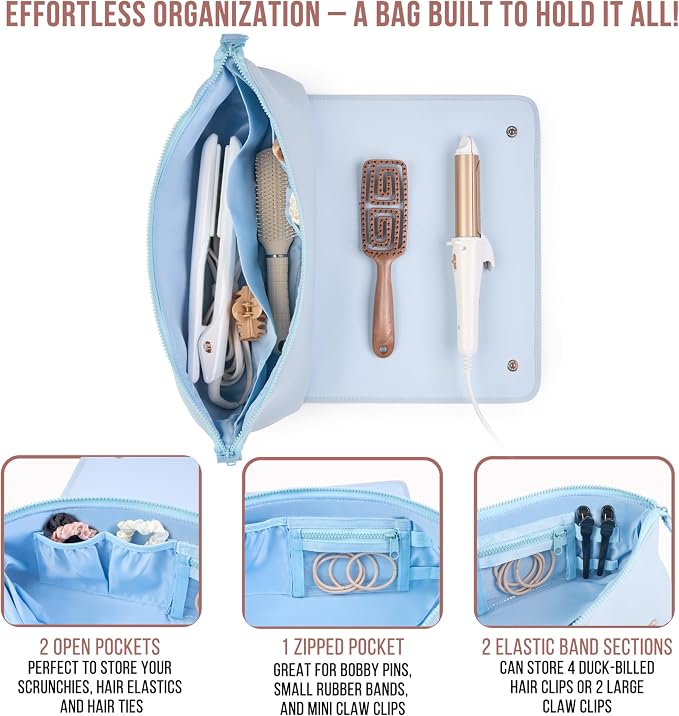 BAREFOOT CARIBOU Hair Tools Travel Bag and Heat Resistant Mat - Image 7