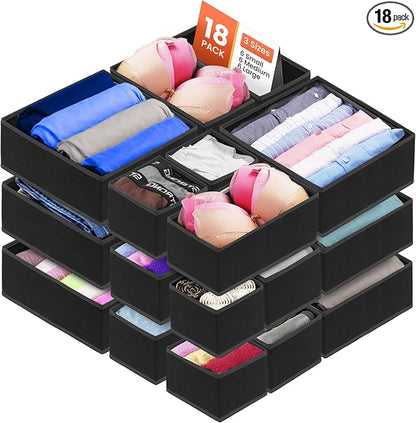 RFAQK 18 Pack Drawer Organizer Clothes-3 Sizes Baby Dresser Organizer by RFAQK