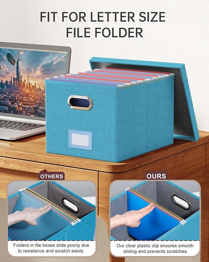 2 Pack File Storage Organizer, Document Organizer, Portable File Box - Image 3