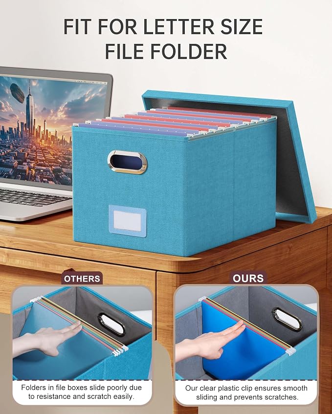 File Organizer with Lid, File Box, File Cabinet - Image 4