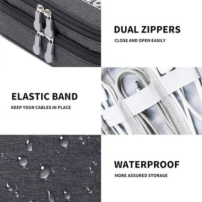 Lanola Custom Personalized Travel Cable Organizer Bag, Electronic Accessories - Image 6