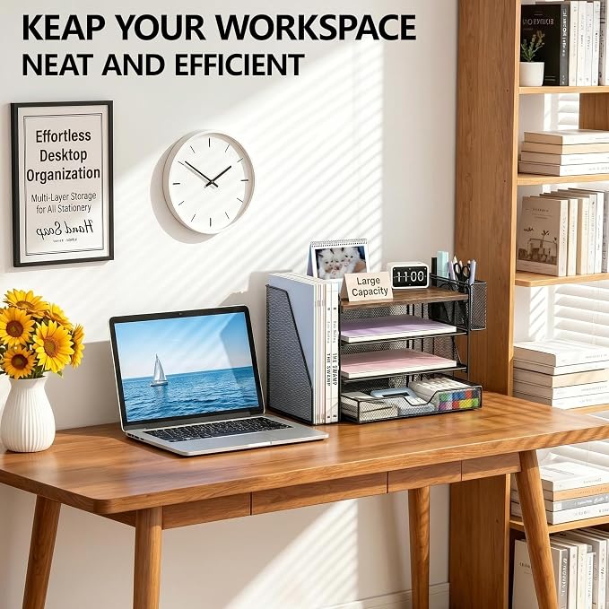 OPNICE Desk Organizer, 4-Tier Desktop File Organizer - Image 5
