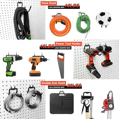 12-Piece Pegboard Hook Set for Drills, Accessories, Tool Utility Garage or - Image 5